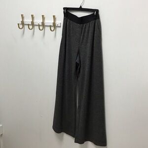 Apricot black and Gray houndstooth Wide-Leg Trousers